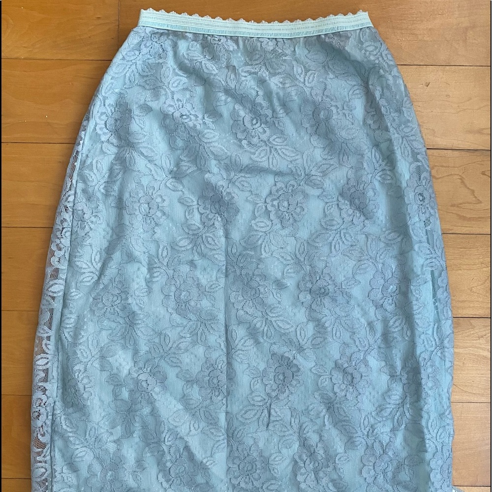 Vintage Blue Lace Lingerie skirt